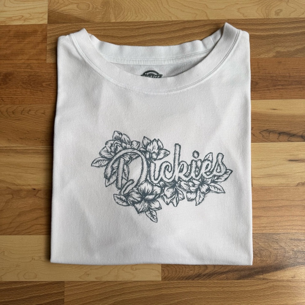 Dickies Skateboarding Women’s Crop Top Tee White Size XXL